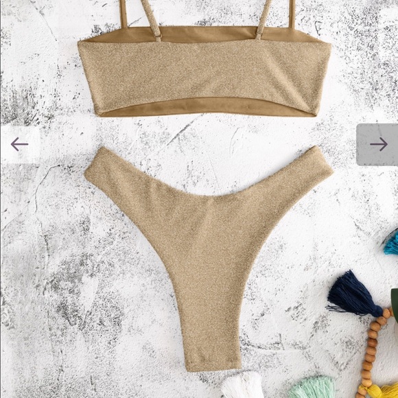 Pilot Gold Sparkle bikini bottoms and tops - Picture 9 of 12